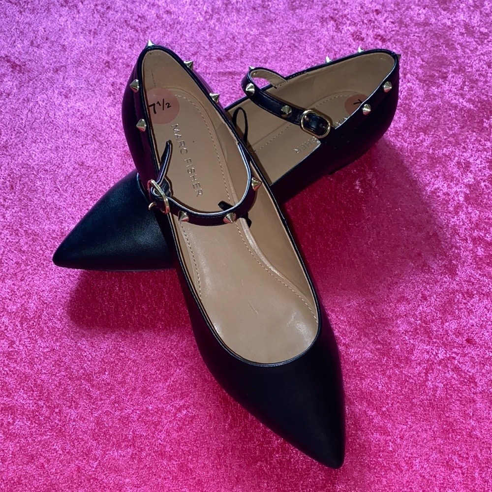 Marc Fisher “MF-ALIC-C” Rock Stud Mary Jane Flats